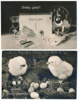 43 db MODERN fekete-fehér üdvözlő motívum képeslap