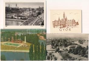 Győr - 10 db modern magyar képeslap + 1 régi