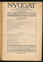 1914 Nyugat VII. évfolyam 10. száma, 1914. máj. 16. Szerk.: Ignotus, Ady Endre, Fenyő Miksa. Benne A...
