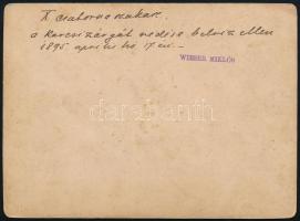 1895 Árvízvédelmi munkálatok a Karcsa folyón, ,,X. csatorna szakasz a karcsi zárgát védése belviz el...