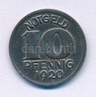 Németország / Weimari Köztársaság / Halle 1920. 10pf Fe szükségpénz T:XF Germany / Weimar Republic / Halle 1920. 10 Pfennig Fe necessity money (notgeld) C:XF Ref.:Die deutschen Notmunzen:Funck#187.1