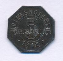 Németország / Crailsheim 1918. 5pf Fe szükségpénz T:XF, patina Germany / Crailsheim 1918. 5 Pfennigs Fe necessity money (notgeld) C:XF, patina Ref.:Die deutschen Notmunzen:Funck#83.5