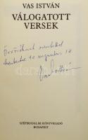 Vas István válogatott versei. Bp., 1990, Szépirodalmi, egészvászon kötés papír védőborítóval, a szer...