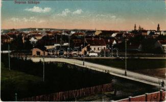 Sopron, látkép. Vasúti levelezőlapárusítás 30. 1917. (fl)