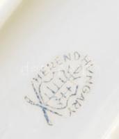 Herendi Viktória mintás leveles tálka, jelzett, hibátlan, 15x9 cm