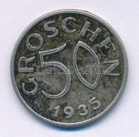 Ausztria 1935. 50gr Cu-Ni T:XF, patina, pici peremhiba Austria 1935. 50 Groschen Cu-Ni C:XF, patina, tiny edge error Krause KM#2854