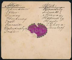 cca 1870-1880 Esztergom, papok csoportképe, Beszédes Sándor fényképész felvétele, a hátoldalon neves...