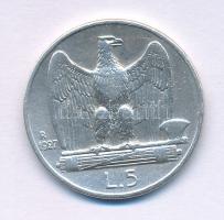 Olaszország 1927R 5L Ag "III. Viktor Emánuel" T:VF Italy 1927R 5 Lire Ag "Vittorio Emanuele III" C:VF Krause KM#67.1