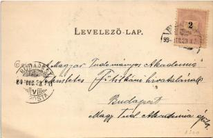 1899 (Vorläufer) Budapest VIII. Ferenc József tanítók háza. Szentkirályi utca 47. (EK)