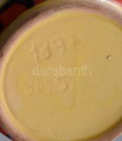 Szombathy Zsuzsa: Retró kerámia váza, jelzett, hibátlan, m: 16,5 cm