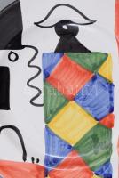 Olasz harlequin festéses tányér, d: 19,5 cm