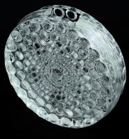 Beyer modernista kristály váza, jelzés nélkül, m: 14,5 cm