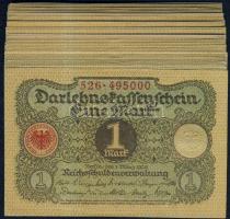 Német Birodalom / Weimari Köztársaság 1920. 1M (44x) közte egymás utáni sorszámokkal T:I,I-