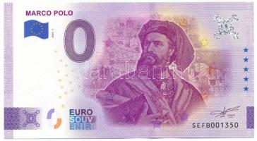 Olaszország 2024. 0E "Marco Polo" szuvenír bankjegy "SEFB001350" T:UNC Italy 2024. 0 Euro "Marco Polo" souvenir banknote "SEFB001350" C:UNC