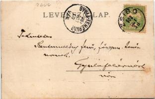 1903 Zsibó, Jibou; férfi és gyerek biciklivel / man with bicycle and child. photo (fl)