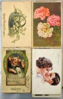 Kb. 216 db RÉGI és MODERN képeslap Zwack Unicumos iratrendezőben, város és motívum lapok vegyesen / Cca. 216 pre-1945 and modern postcards in an album, town-view and motive cards mixed
