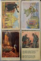 Kb. 216 db RÉGI és MODERN képeslap Zwack Unicumos iratrendezőben, város és motívum lapok vegyesen / ...