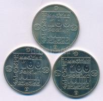 1985. 100Ft Cu-Ni-Zn (3xklf) "Természetvédelem - Mocsári Teknős, Vadmacska, Vidra" T:UNC,A...