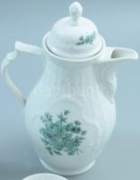 Rosenthal Sansoucci classic Rose mokkás készlet, tálcával, hat személyes. Matricás,jelzett, hibátlan