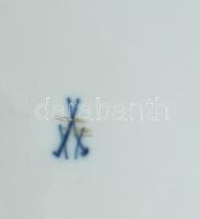 Meisseni nagy tál. Máz alatti kék festés, jelzett, hibátlan 35 cm