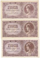 1946. 10.000BP (3x) T:AU-XF, az egyik enyhén eltolódott nyomat Adamo P35