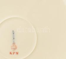 2 db KPM fajansz tányér. Matricás, jelzett, kopással d: 23 cm