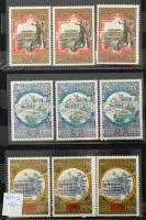 Szovjetunió sport és olimpia 2-3 példányos gyűjtemény sok feláras sorral, blokkal 2 db 10 lapos köze...