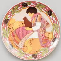 Villeroy &amp; Boch 1980 Unicef limitált szériás dísztányér. Terv:K. Blume Matricás, jelzett, hibátlan d 20 cm