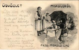 1903 Miskolc, Friss miskolci cipó. Gedeon András kiadása s: Kiss L. (EK)