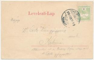 1915 Nagydisznód, Heltau, Cisnadie; Evangélikus iskola és templom / Lutheran church and school. Art ...