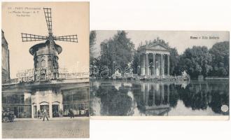 21 db régi külföldi város képeslap vegyes minőségben / 21 pre-1945 European town-view postcards in m...