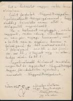 1925 Magyarnándor, Tikos István ny. ezredes levele ismeretlen címzettnek, "Kegyelmes Uram!"...