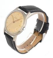 Doxa anti magnetic kézi felhúzós karóra, működik, új bőr szíjjal d: 38 mm