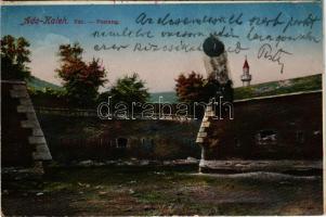 1917 Ada Kaleh, vár, török mecset / castle, Turkish mosque + "A M. Kir. II. Sz. Csendőr Kerületi Parancsnokság Ada-kalehi különítménye" (r)