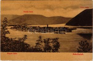 Ada Kaleh, Török sziget Orsova alatt. Magyar határ, Román határ, Szerb határ. Ali Mehmed kiadása / Turkish island. Hungarian, Romanian and Serbian borders(EK)