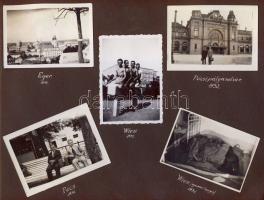 1929-1931 Cserkész jamboree-k fotóalbum 119 érdekes fotóval, 1929 Anglia, Bánhida, Jánoshegy, Bélapá...