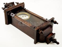 cca 19. sz. vége, Otto Rasch Bécs falióra, maszkos díszítéssel, sérülésekkel, kvalitásos kidolgozáss...