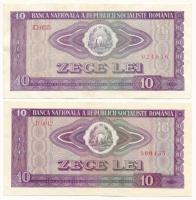 Románia 1966. 10L (2x) T:F Romania 1966. 10 Lei (2x) C:F Krause P#94