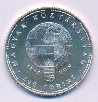 1992. 200Ft Ag "Veszélyeztetett állatvilág - Fehér gólya" T:BU Adamo EM126