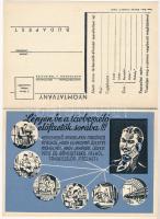 Lépjen be a távbeszélő előfizetők sorába! A Magyar Királyi Posta Távbeszélő Propaganda Irodájának reklámlapja és válaszlapja kihajtható képeslapon / Hungarian Royal Post's Phone Propaganda Office, folding advertisement postcard