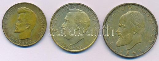 1948. 5Ft Ag "Petőfi" + 10Ft Ag "Széchenyi" + 20Ft Ag "Táncsics", &quo...