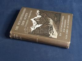 Freeston, Charles L[incoln]:  Die Hochstrassen der Alpen. Ein Automobilführer zum Befahren von über einhundert Gebirgspässen. Autorisierte deutsche Ausgabe von St. Bloch. Mit 108 Abbildungen im Text und 9 Karten. Berlin, 1911. Richard Carl Schmidt & Co. (Rossbergsche Buchdruckerei, Leipzig). XVIII + 447 + XVII p. + 1 t. (keresztmetszeti ábra) + 8 térkép (6 kihajtható). Első német kiadás. Charles Lincoln Freeston (1865-1942) brit utazó, a hegyvidéki autózás úttörőjének műve egy alpesi autóutazás emlékét örökíti meg. A mű eredeti nyelven először 1910-ben látott napvilágot, "The high-roads of the Alps" címmel. A Párizs mellől induló szerző több ezer kilométeres autóútja során keresztül-kasul szelte az Alpokot, a francia, az olasz, a svájci és az osztrák Alpok tájain kívül bejárta a kapcsolódó Dolomitok hegységet is. Gazdagon illusztrált munkája fényképein az automobilozás hőskorának korszaka elevenedik meg, az autóutak akkori állapota mellett a szállók, falvak, városok többségét is megörökítette, időnként pedig életképeket közöl, többek közt olyanokat, melyeken nagy meglepetést okozó járműve is szerepel. Szerzőnk különös gondossággal dokumentálja a falvak légvonalbeli és országúti távolságának eltéréseit is. Kiadásunk az 1911. évi második angol nyelvű kiadás alapján készült. Az első nyomtatott oldalon régi tulajdonosi bejegyzés. Festett, illusztrált kiadói egészvászon kötésben. Jó példány.