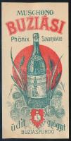 1914 Muschong Buziási (Erdély) Phönix savanyúvíz számolócédula