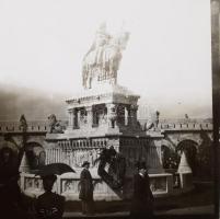 1905 Budapest, látványos üveg diák gyűjteménye: A Halászbástya a megnyitás után, Vár,, látkép a Várb...