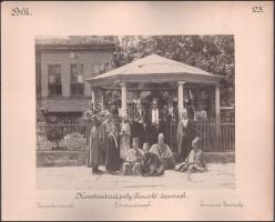 cca 1900 Konstantinápoly Emine Eunn tér / Táncoló dervisek kétoldalas fotó kartonon Sébah &amp; ...