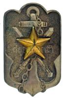 Japán 1937-1945. "Haditengerészeti Veterán Jelvény" fém jelvény, függőleges tűvel (45x28mm) T:XF Japan 1937-1945. "Veteran's Military Navy Badge" metal badge with vertical pin (45x28mm) C:XF