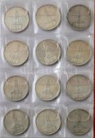 Németország 1934. 5M Ag "Potsdam Garrison templom" (6xklf) "A, D, E, F, G, J" ve...