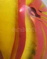Murano üvegtojás. Anyagában színezett, jelzés nélkül, hibátlan, m: 6,5 cm