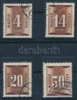 1951 Barnaportó 4 db bélyeg számvízjellel