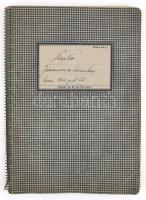 1942-1943 Léva (Levice), Jaszenovics Aranka nevű hölgy naplója, spirálfűzéses füzetben, teleírva